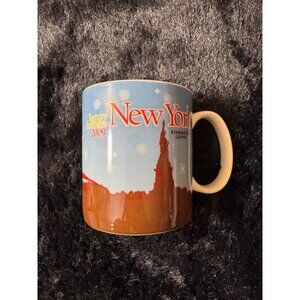 Starbucks 2009 New York Happy Holidays Coffee Mug 16 Fl Oz Limited Edition